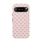 Baby Pink & Black Polka Dot Phone Case