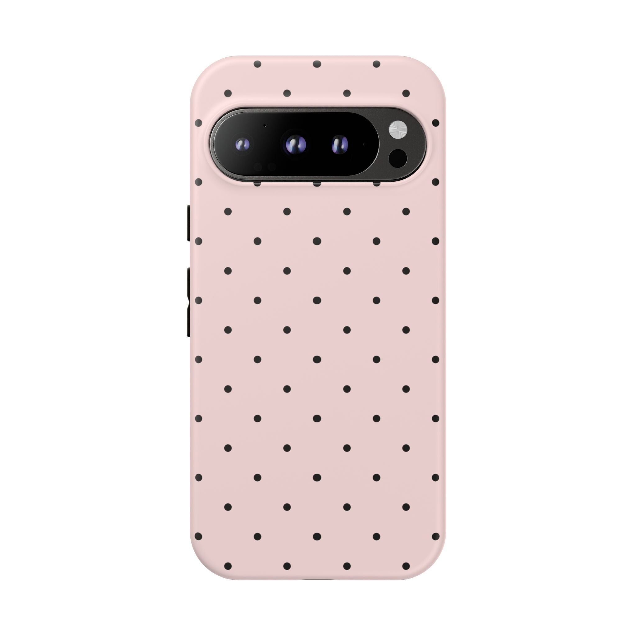 Baby Pink & Black Polka Dot Phone Case