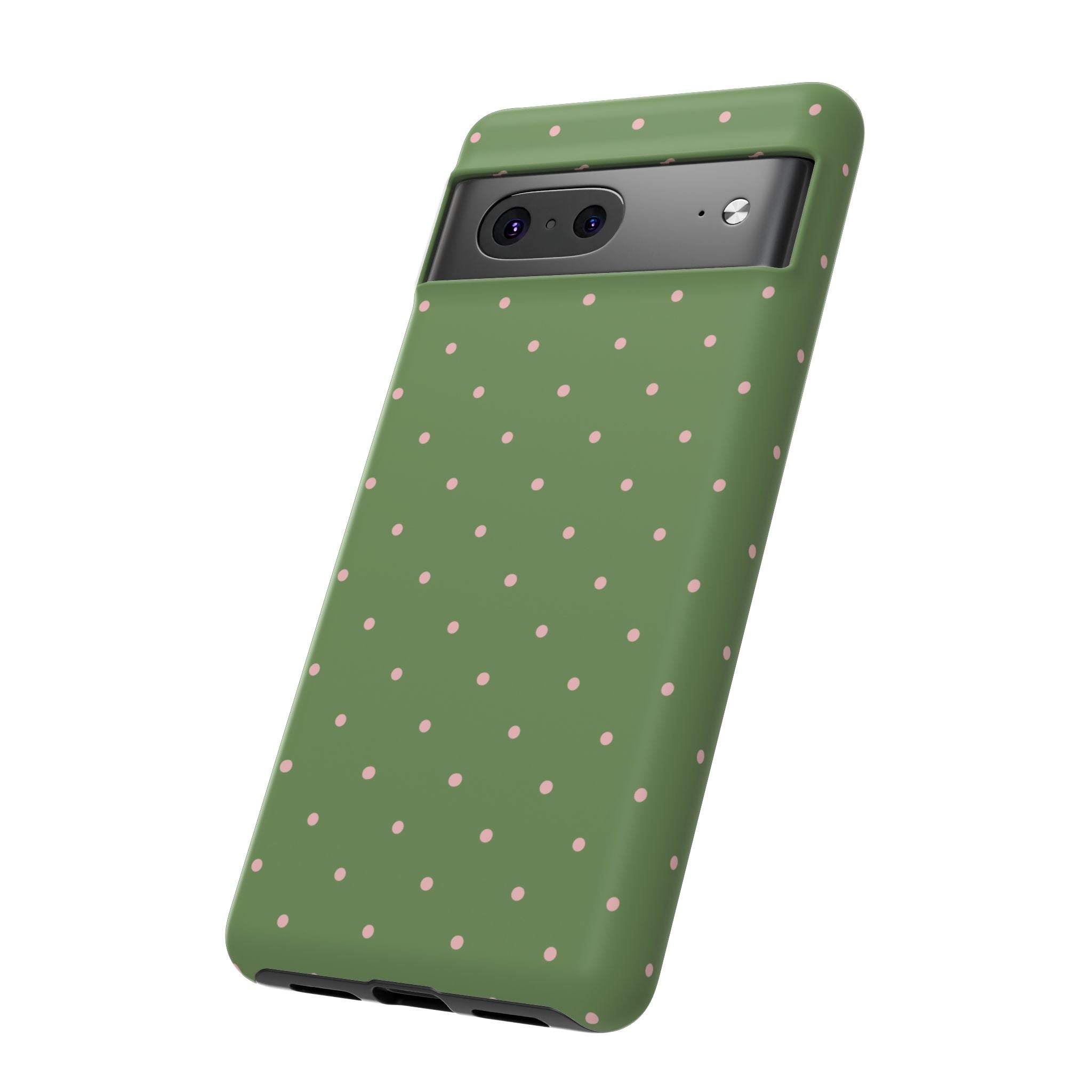 Matcha Green & Pink Polka Dot Phone Case