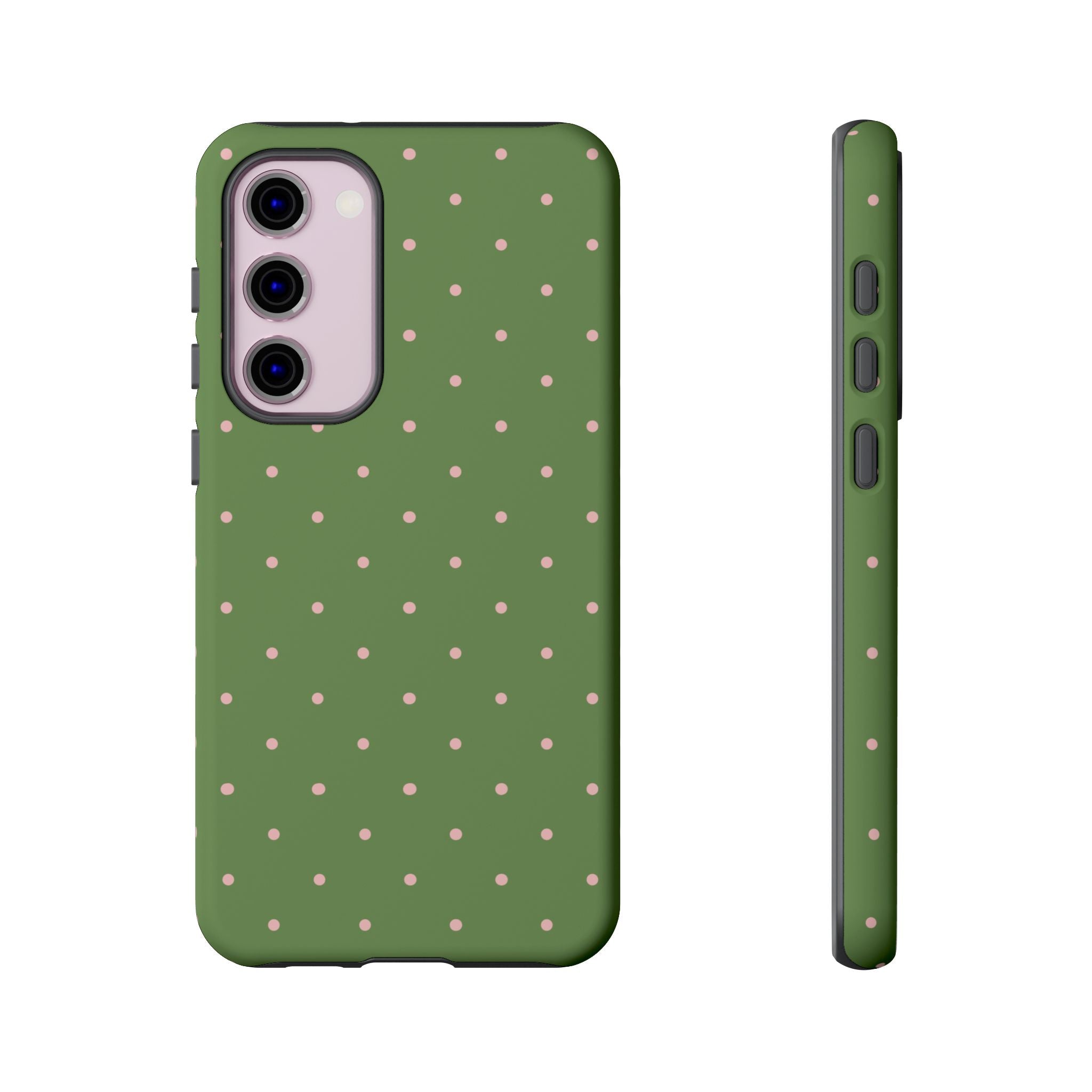 Matcha Green & Pink Polka Dot Phone Case