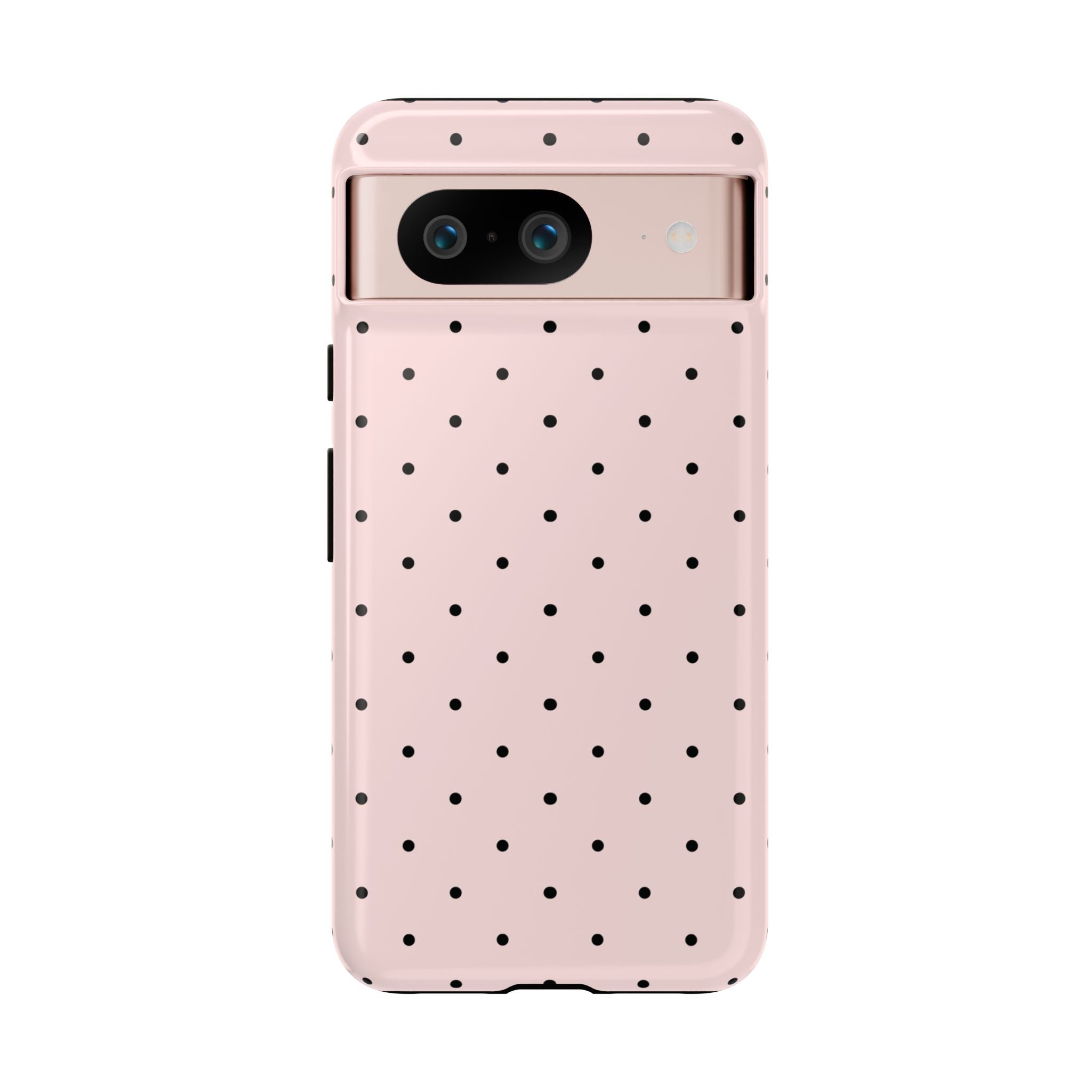 Baby Pink & Black Polka Dot Phone Case