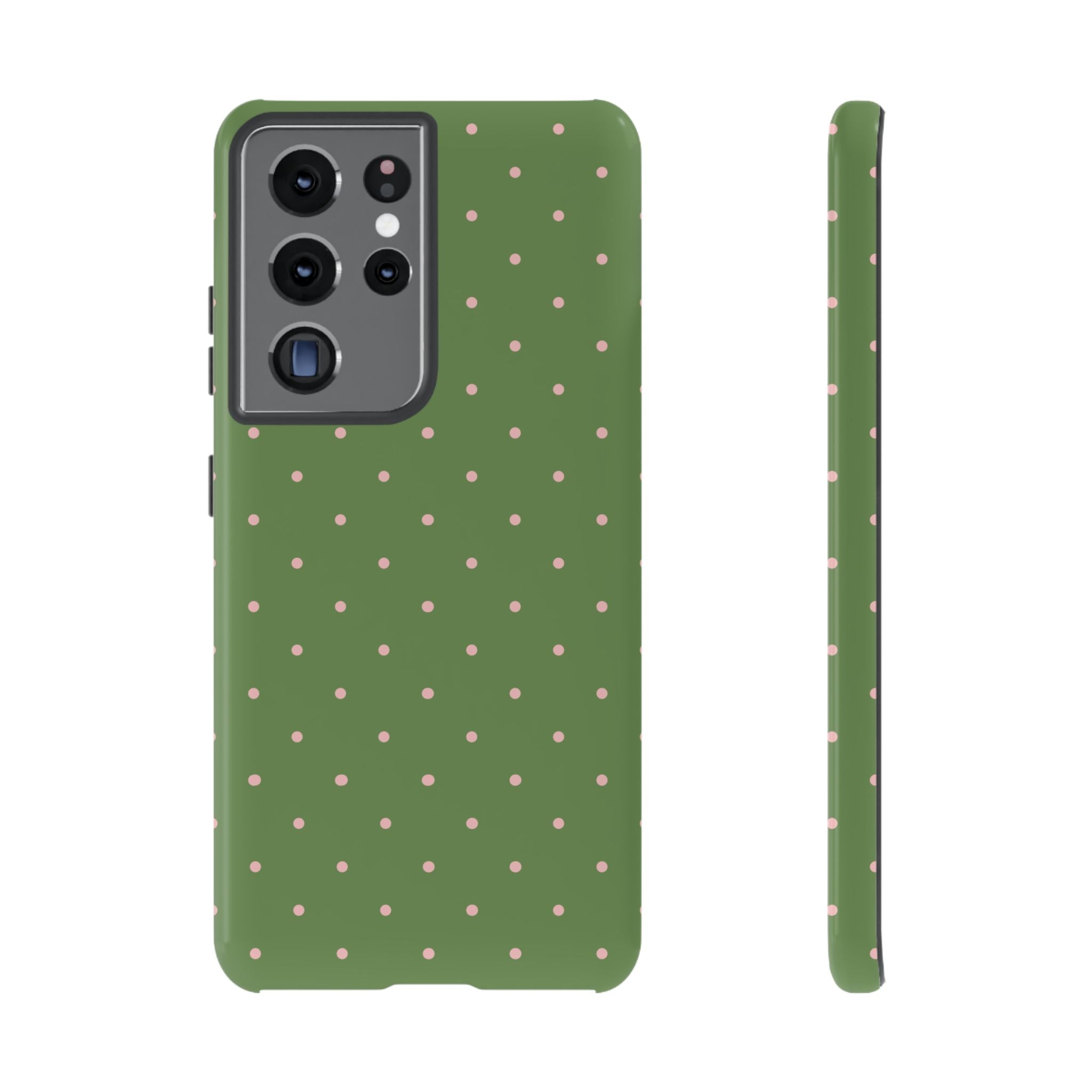 Matcha Green & Pink Polka Dot Phone Case