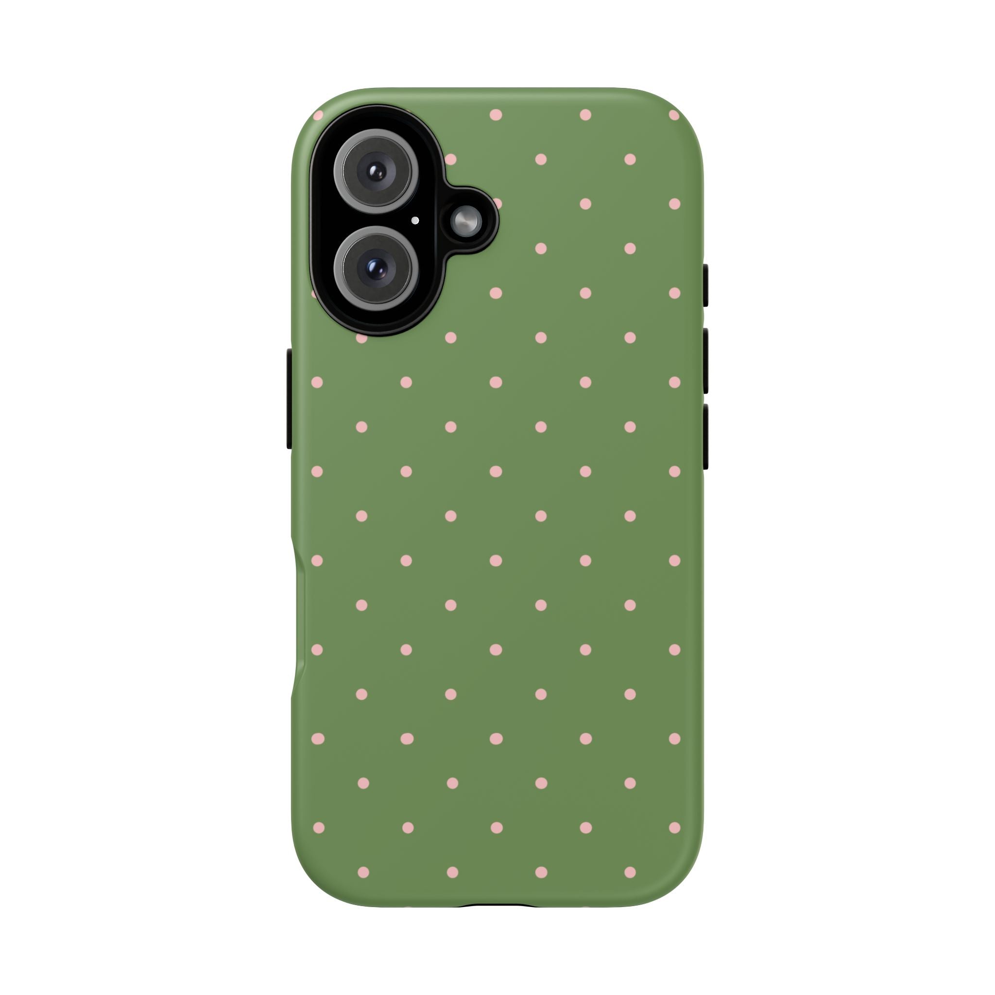 Matcha Green & Pink Polka Dot Phone Case