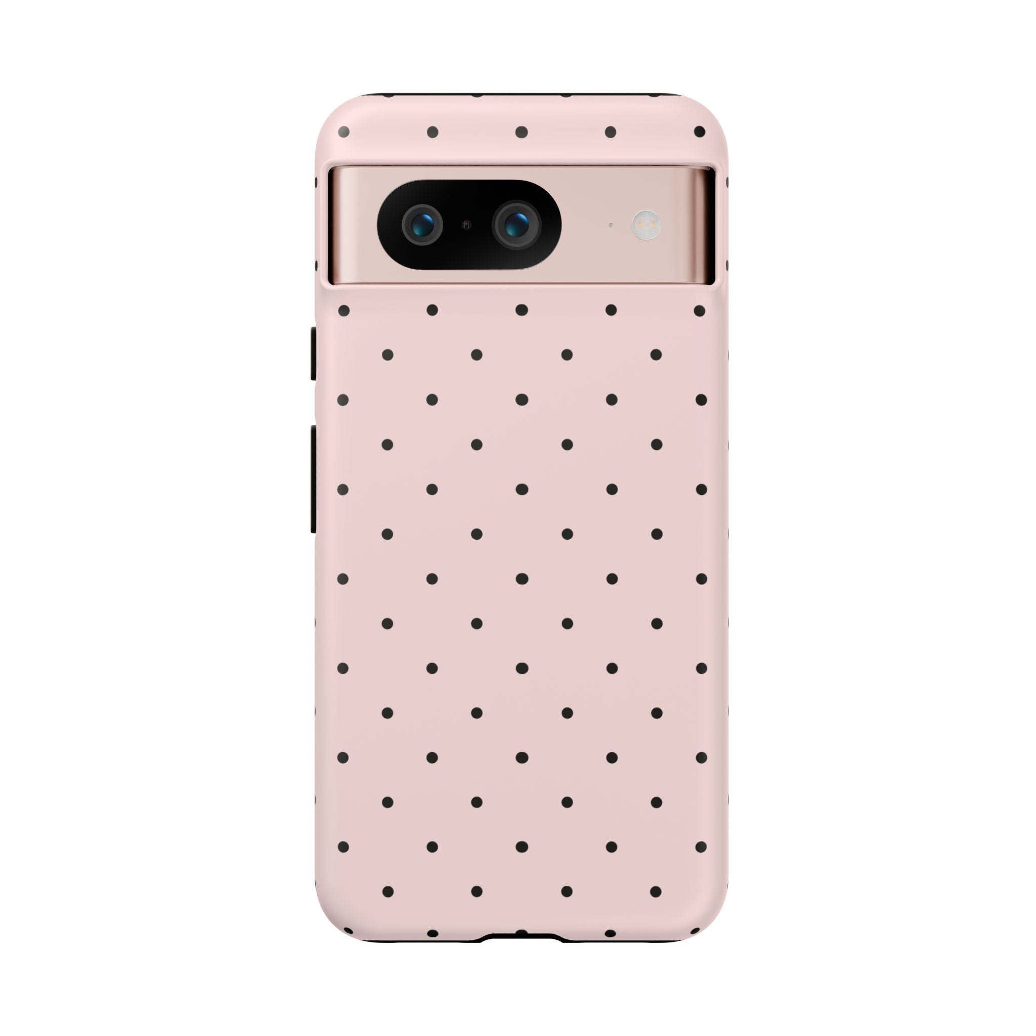 Baby Pink & Black Polka Dot Phone Case
