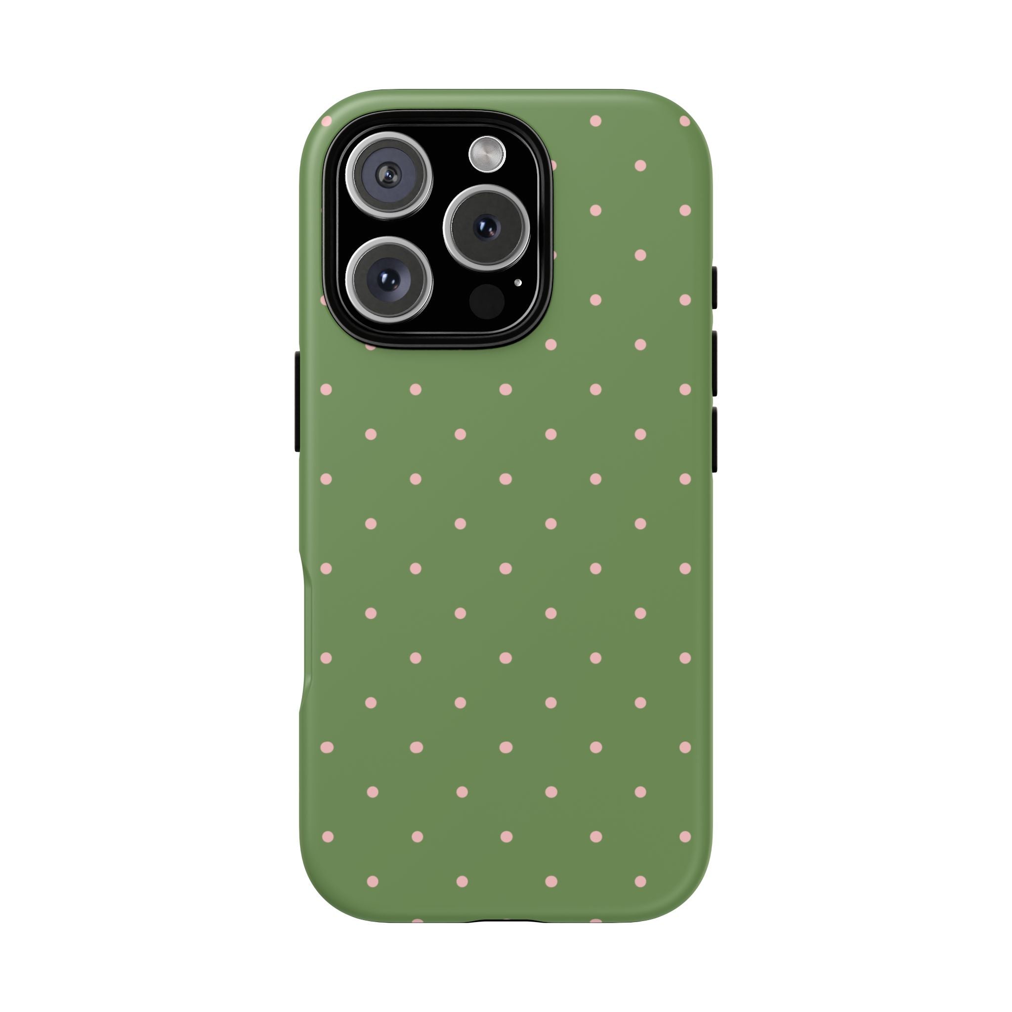 Matcha Green & Pink Polka Dot Phone Case