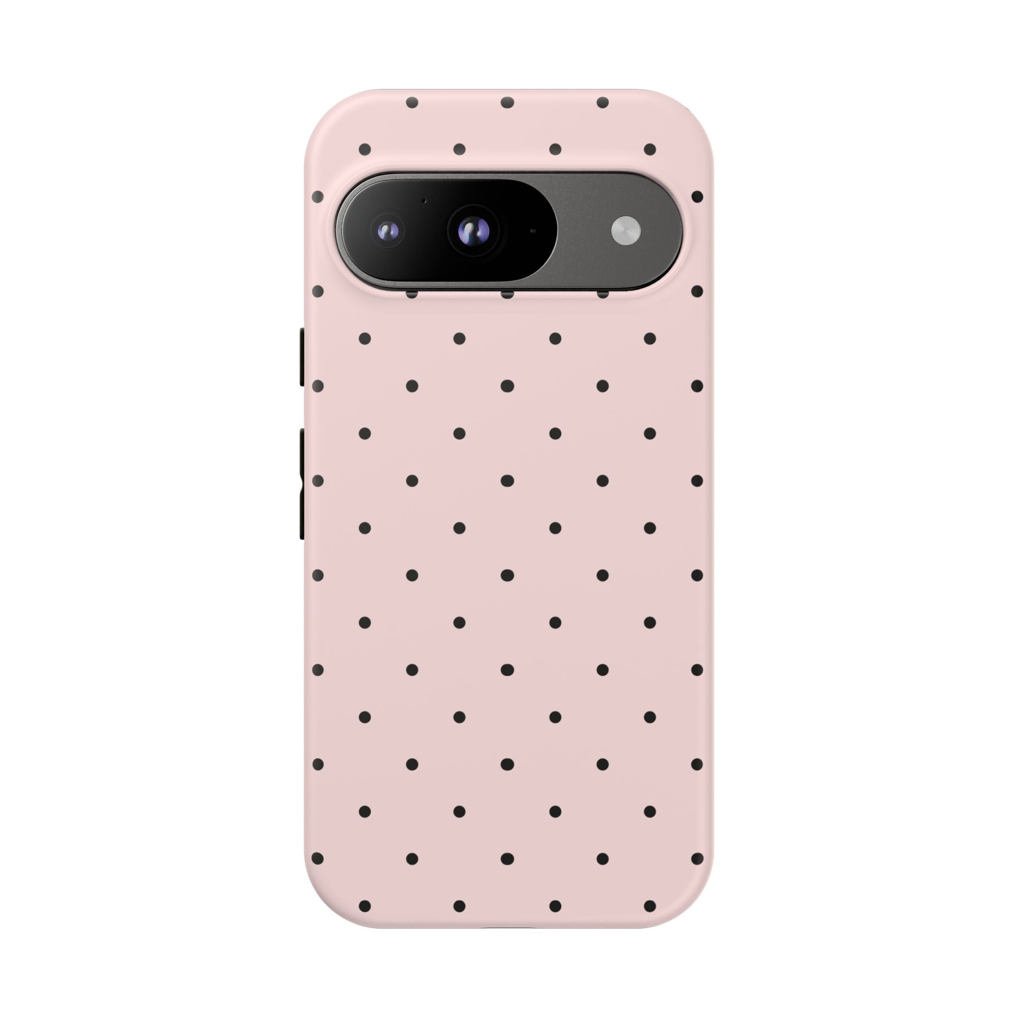 Baby Pink & Black Polka Dot Phone Case