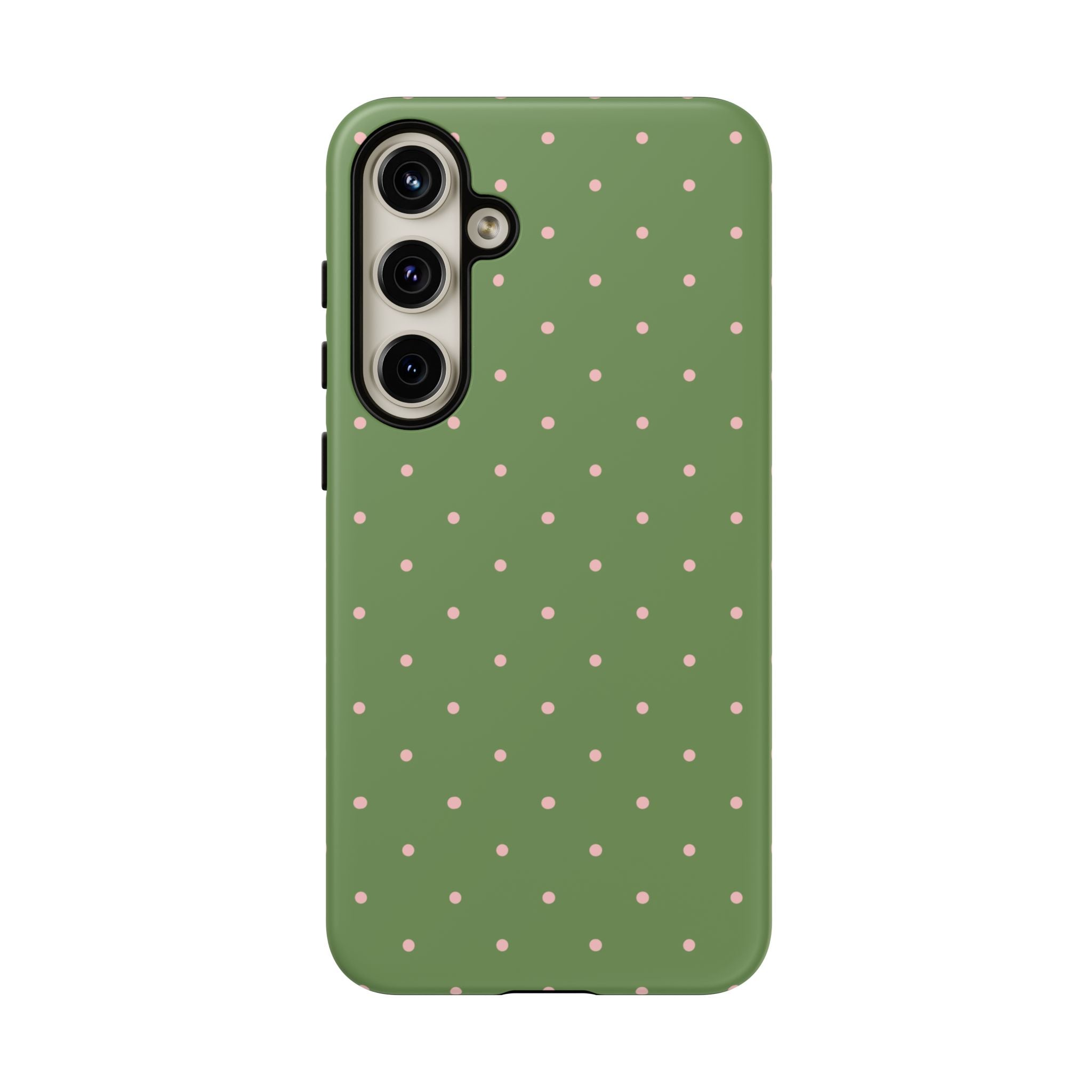 Matcha Green & Pink Polka Dot Phone Case
