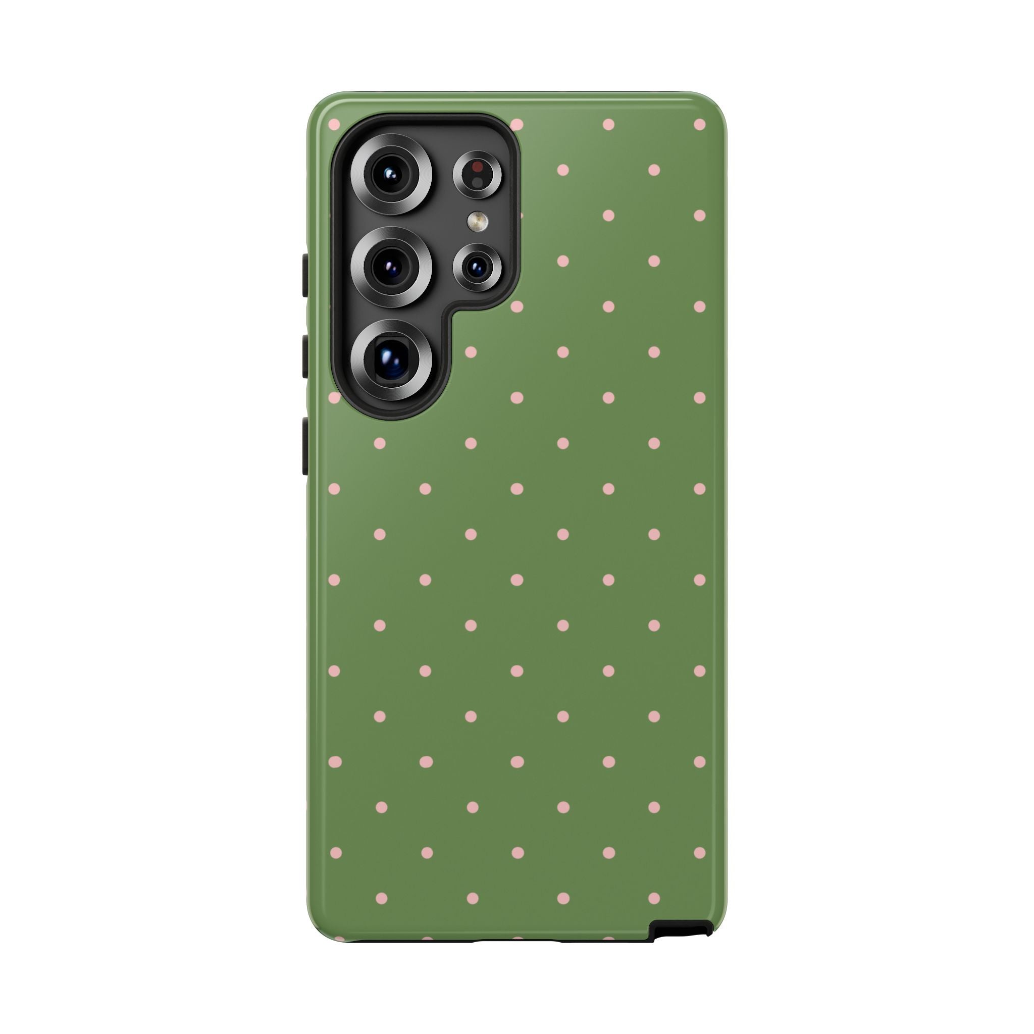 Matcha Green & Pink Polka Dot Phone Case