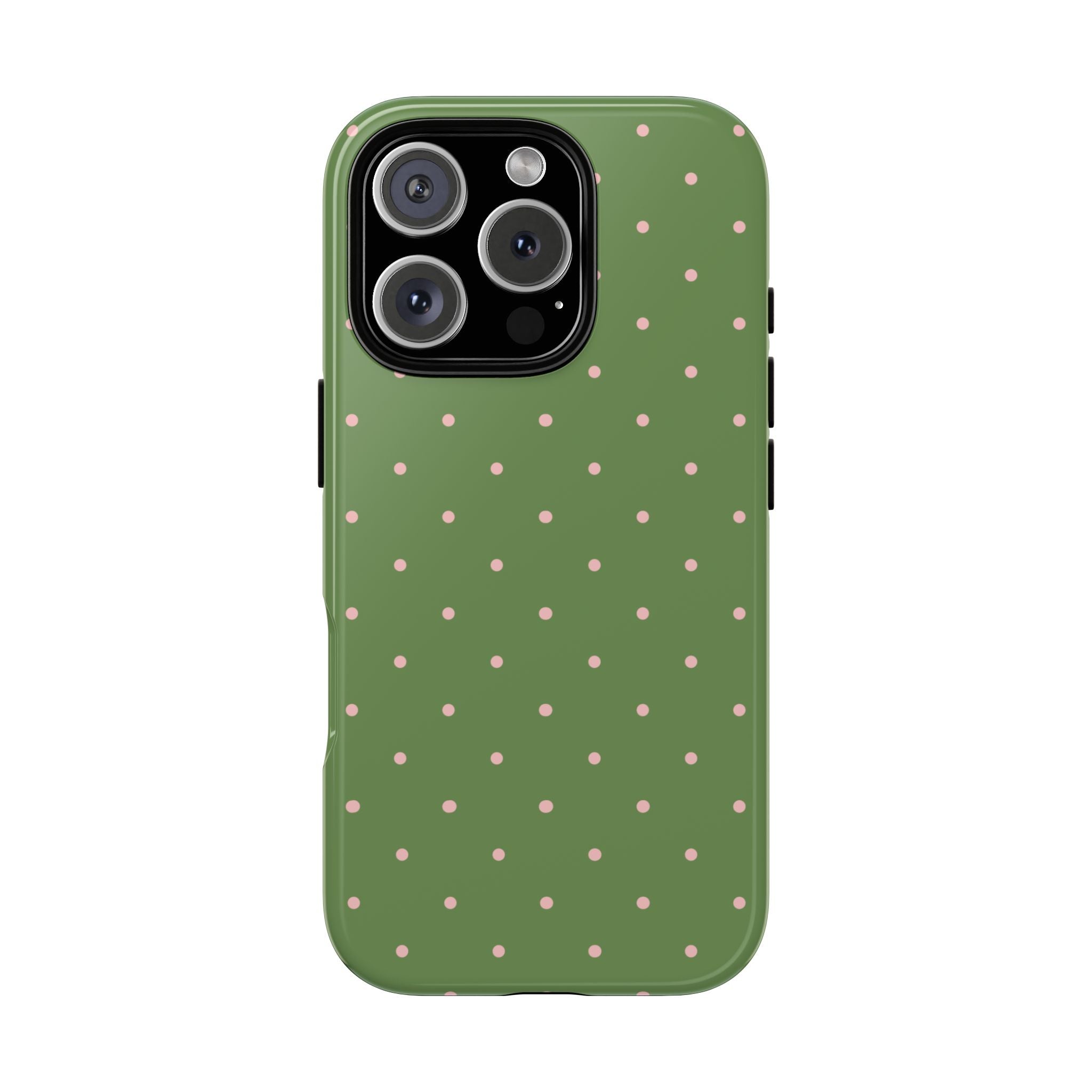 Matcha Green & Pink Polka Dot Phone Case