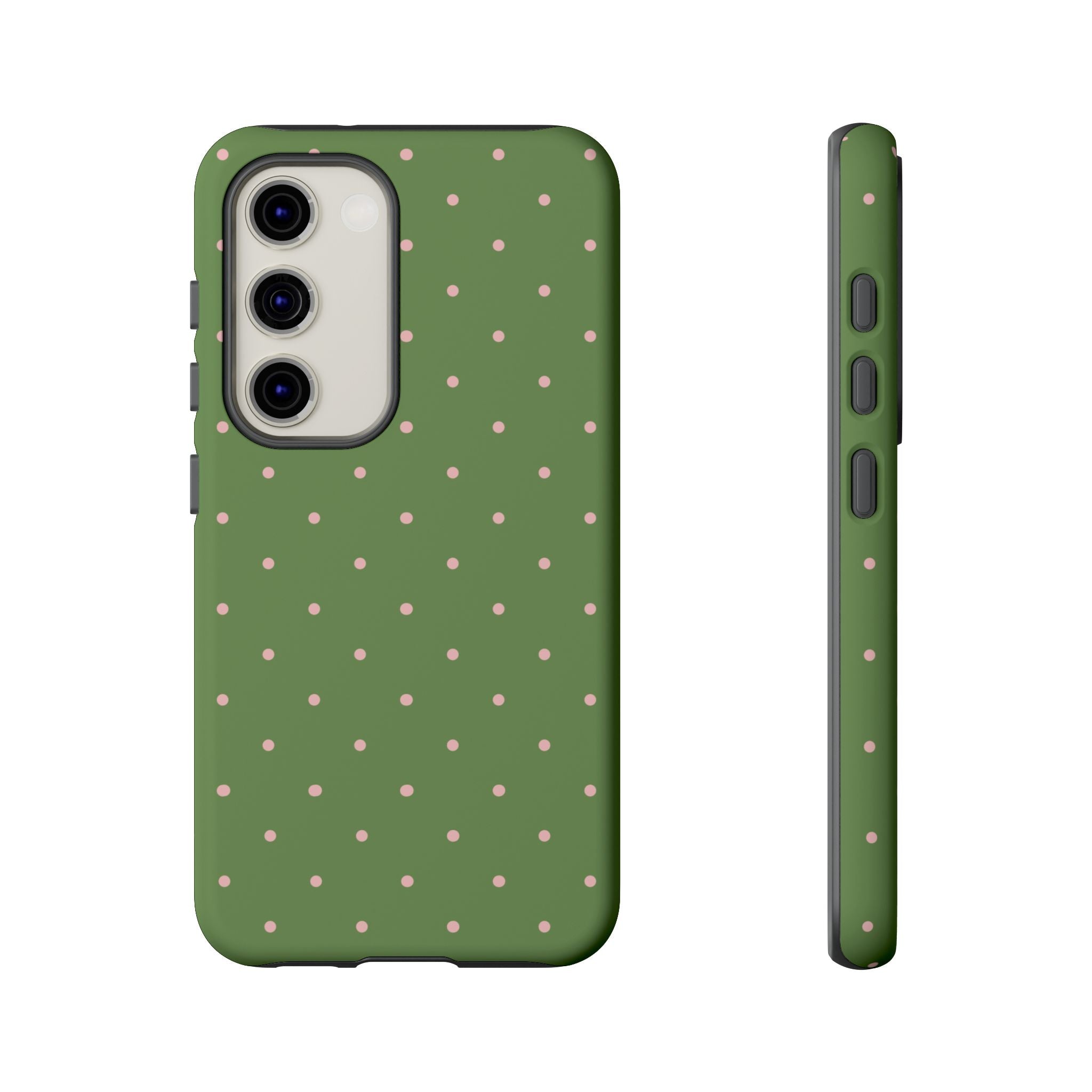 Matcha Green & Pink Polka Dot Phone Case