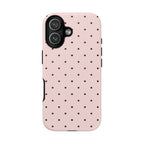 Baby Pink & Black Polka Dot Phone Case