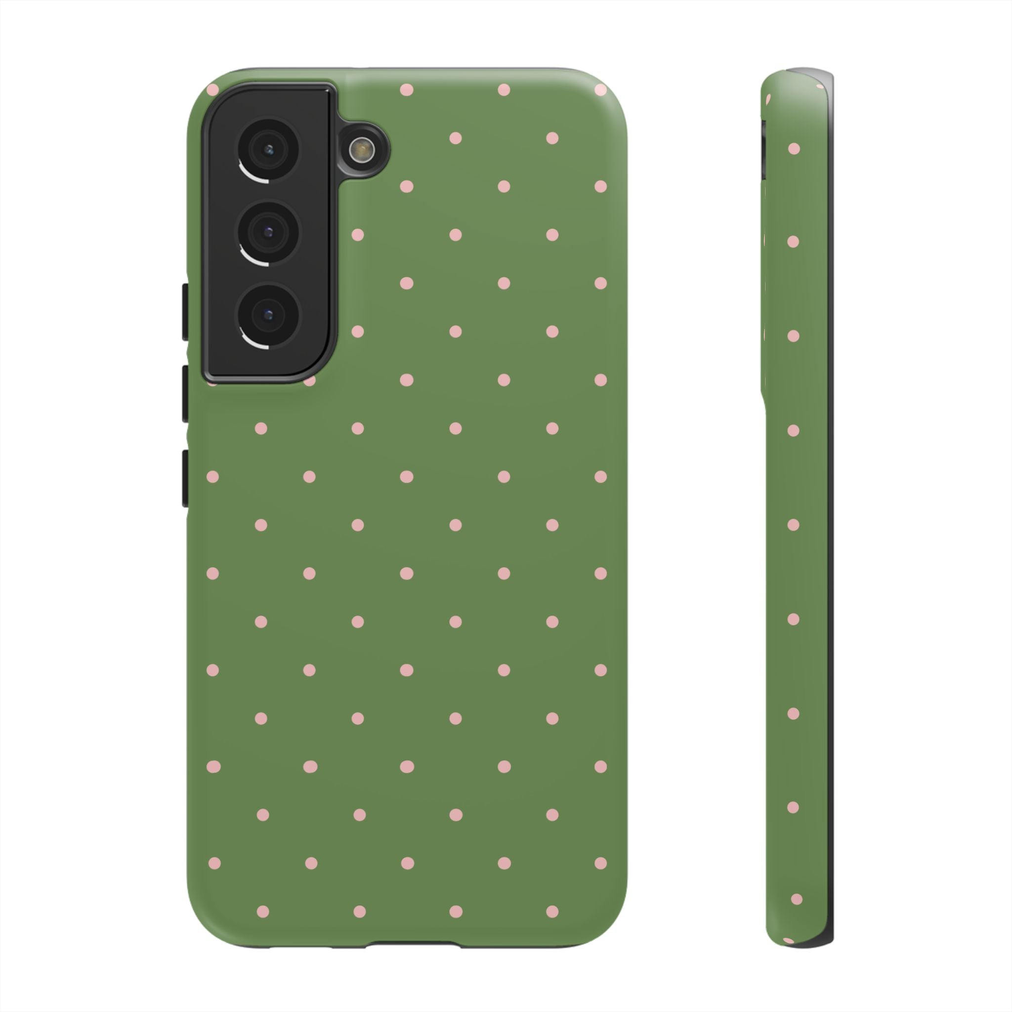 Matcha Green & Pink Polka Dot Phone Case