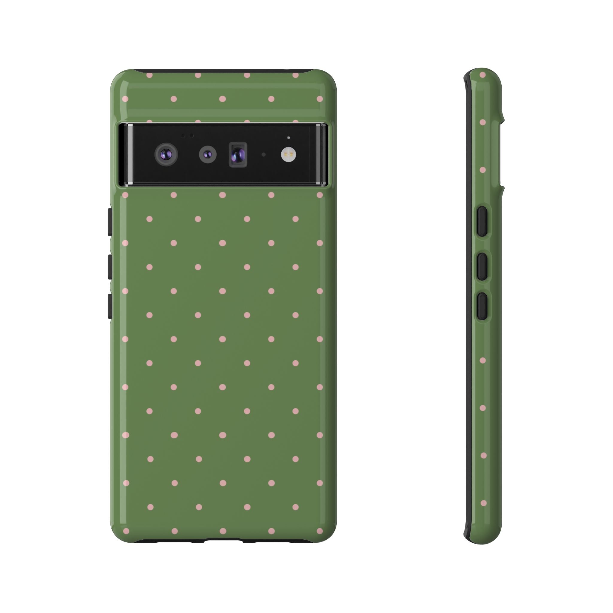 Matcha Green & Pink Polka Dot Phone Case