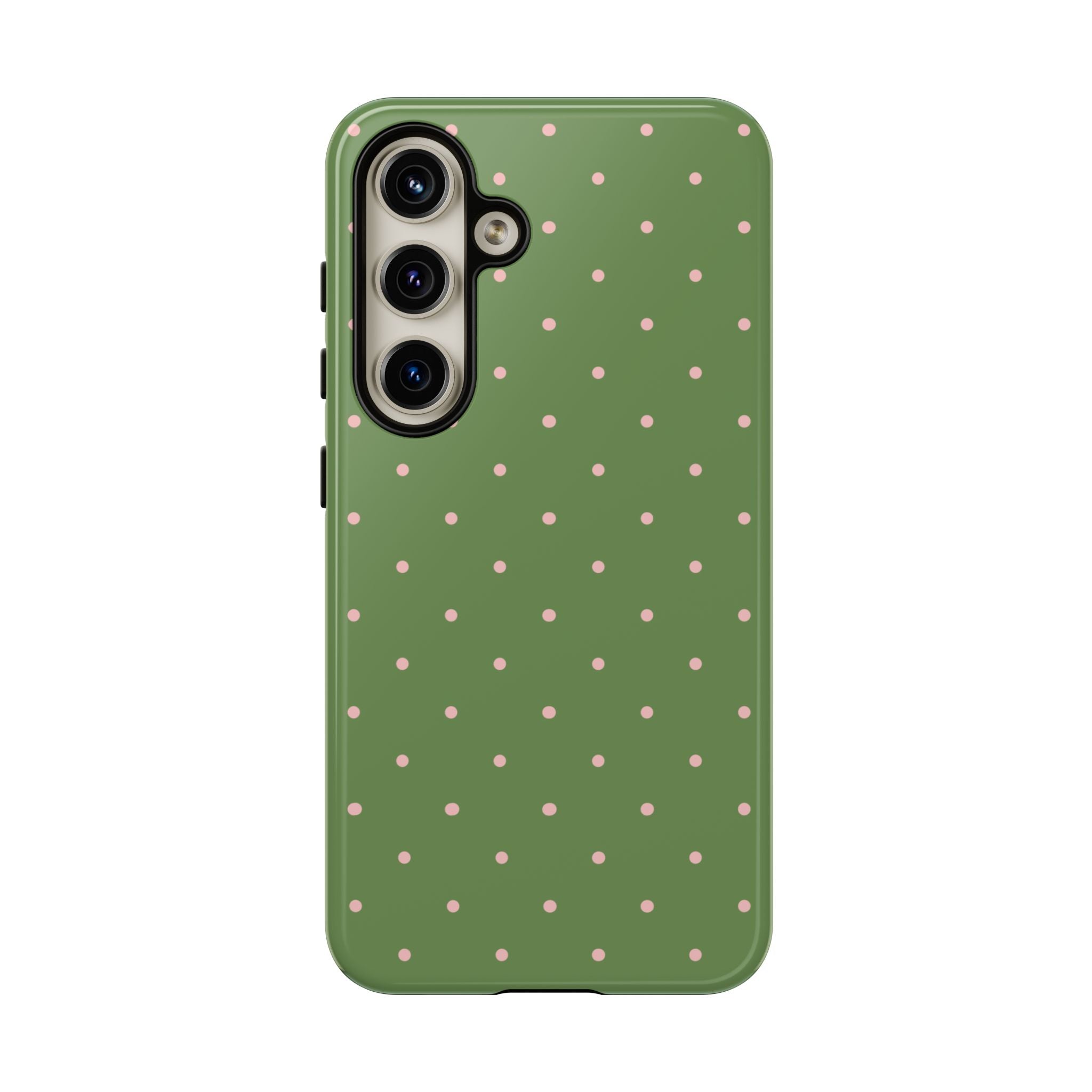 Matcha Green & Pink Polka Dot Phone Case