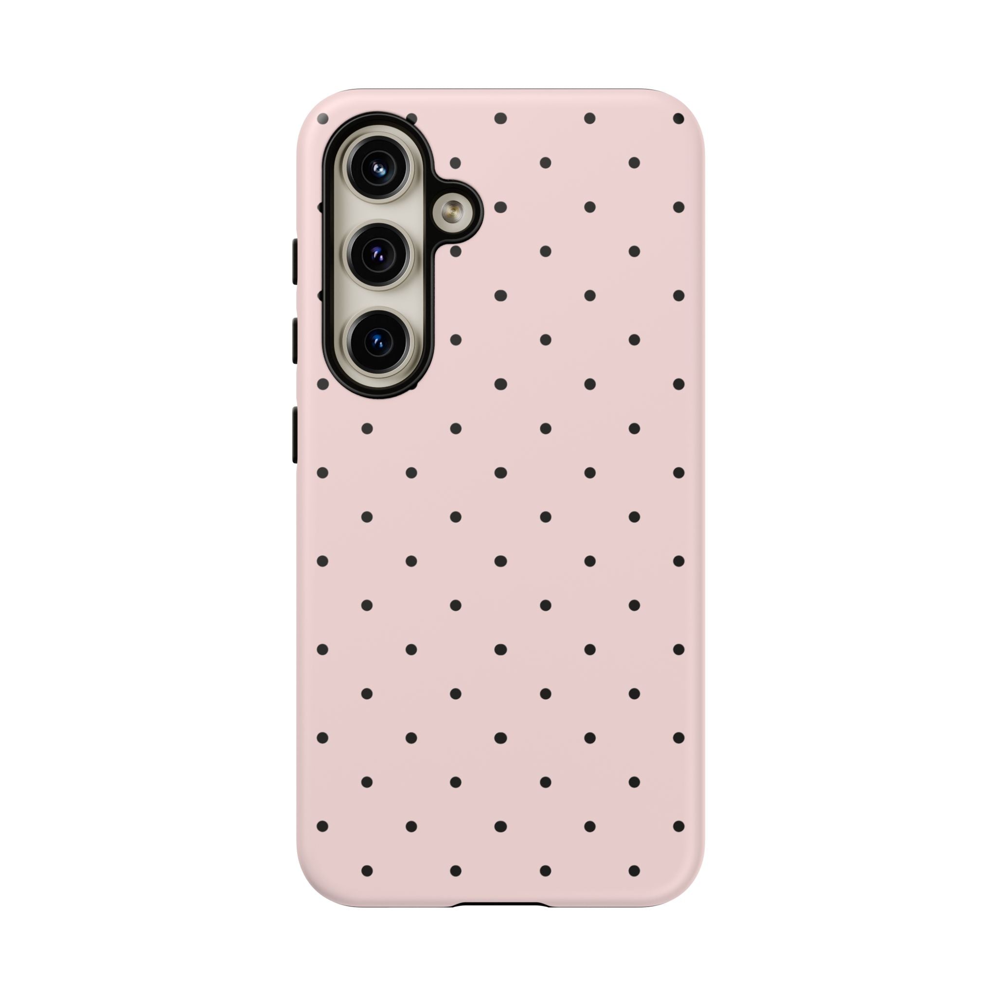 Baby Pink & Black Polka Dot Phone Case
