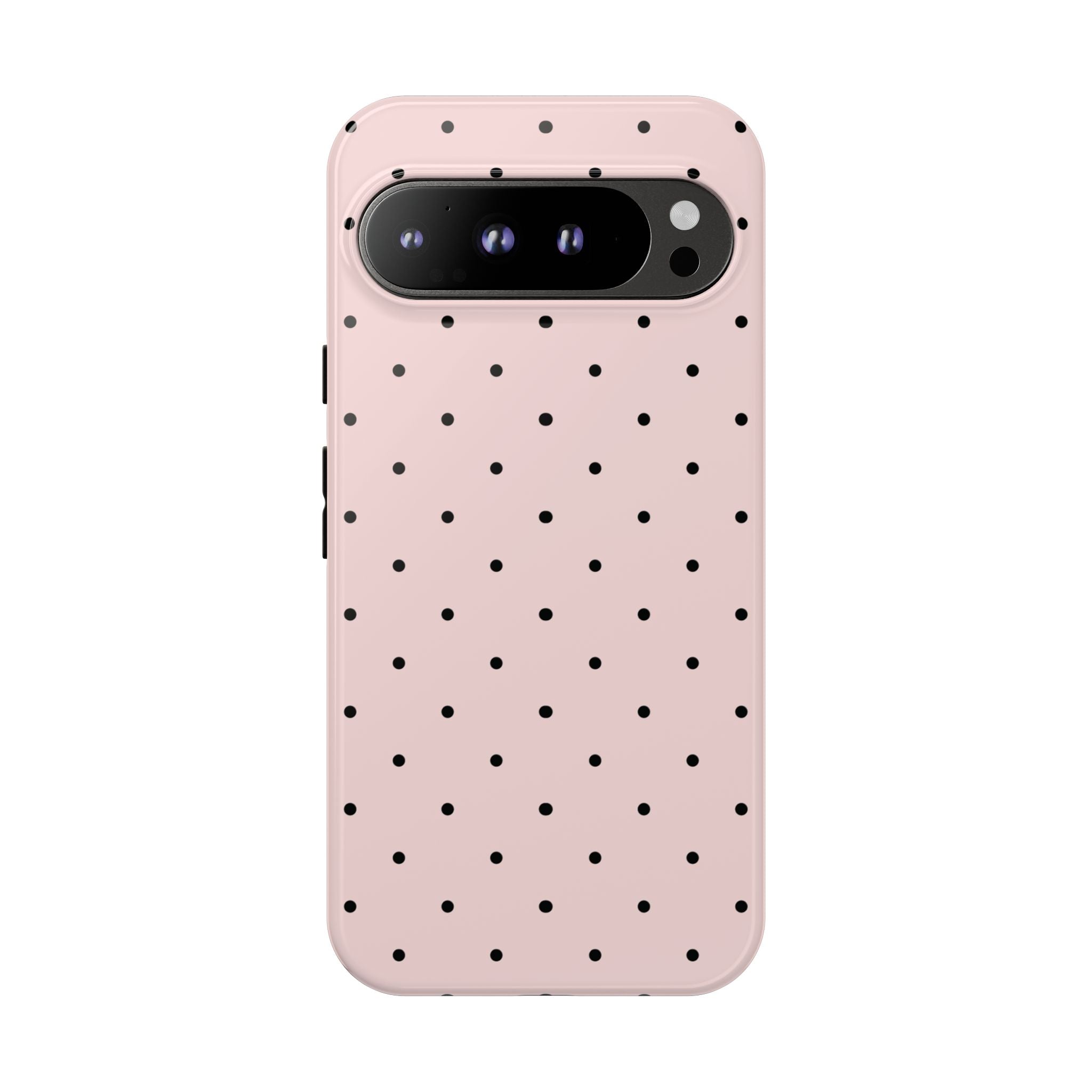 Baby Pink & Black Polka Dot Phone Case