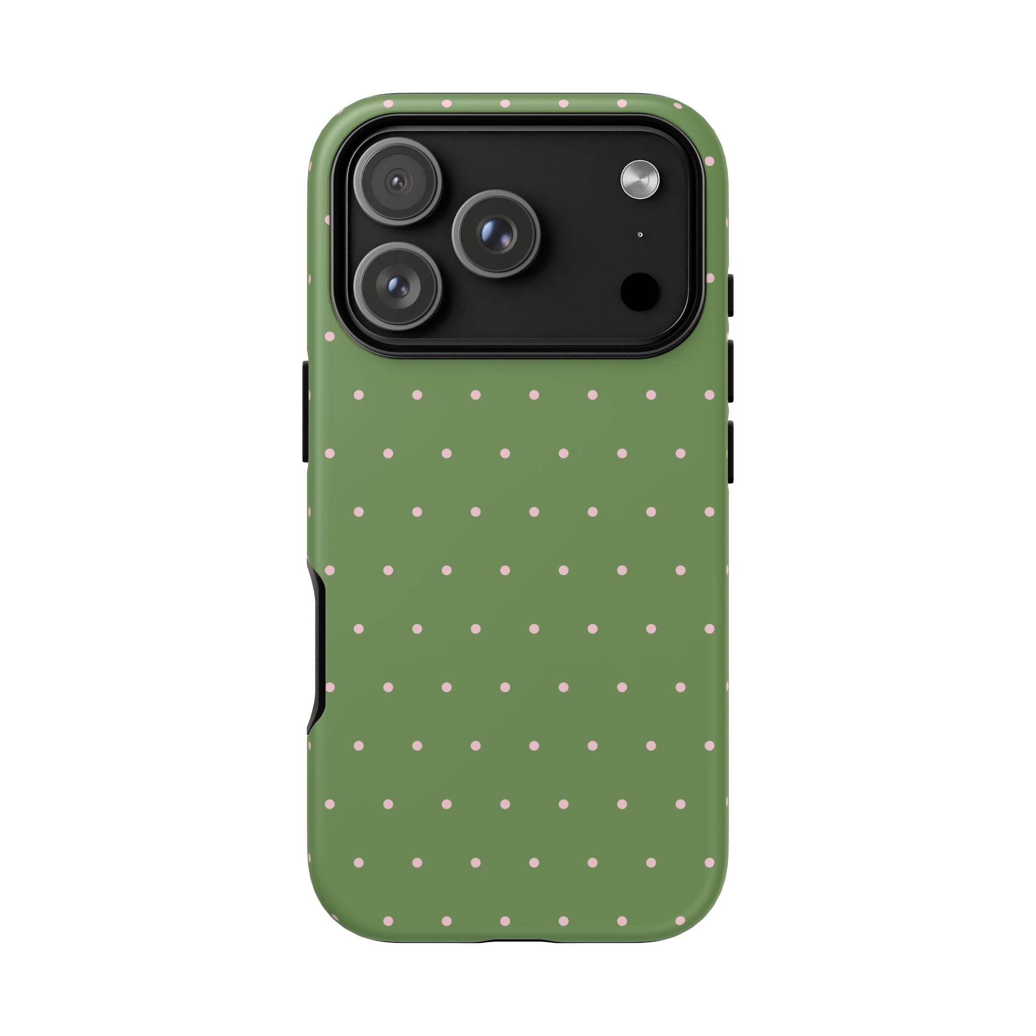 Matcha Green & Pink Polka Dot Phone Case