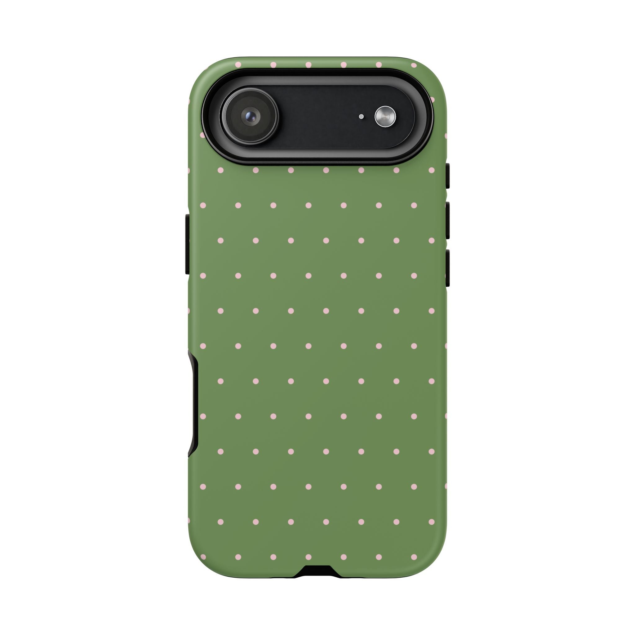 Matcha Green & Pink Polka Dot Phone Case
