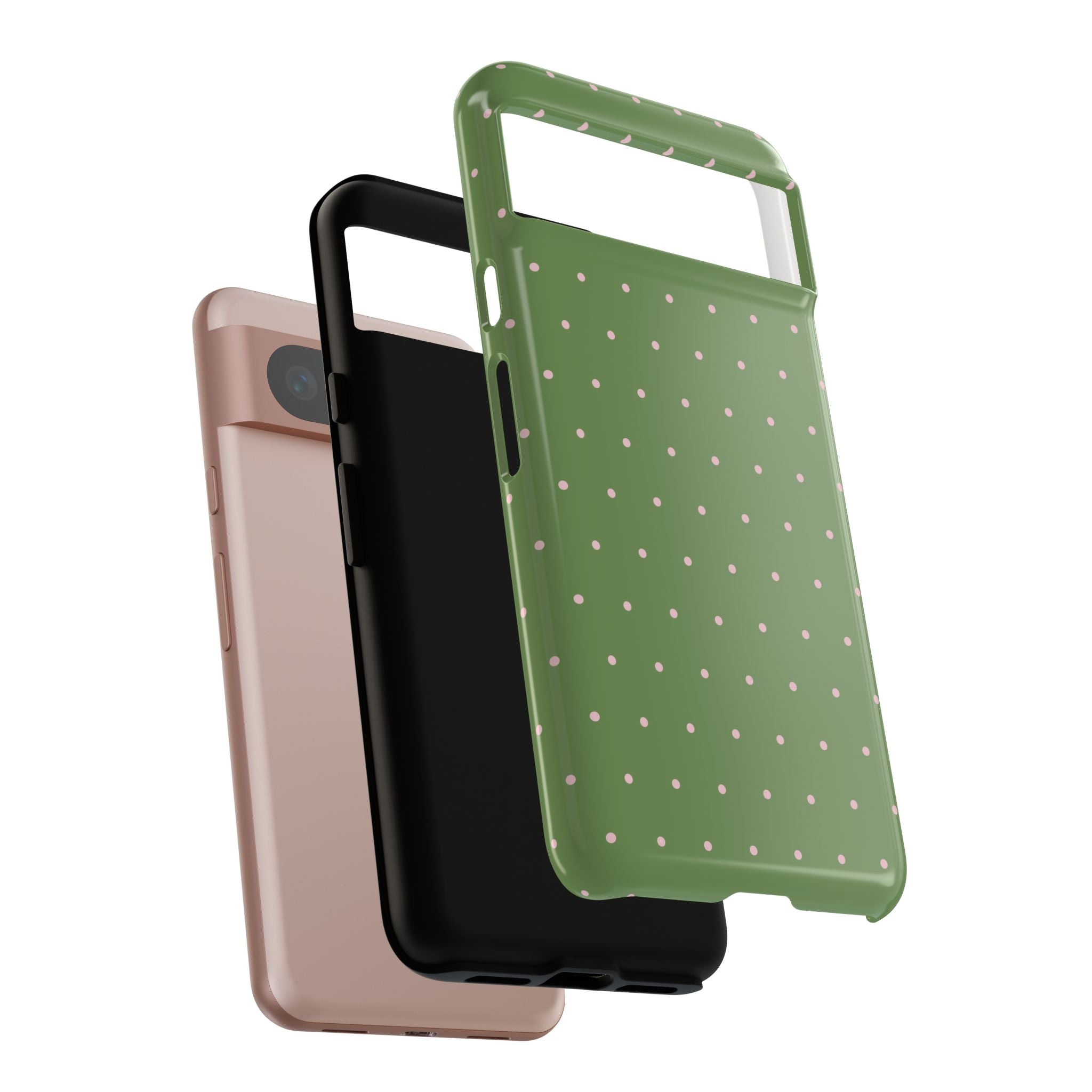 Matcha Green & Pink Polka Dot Phone Case