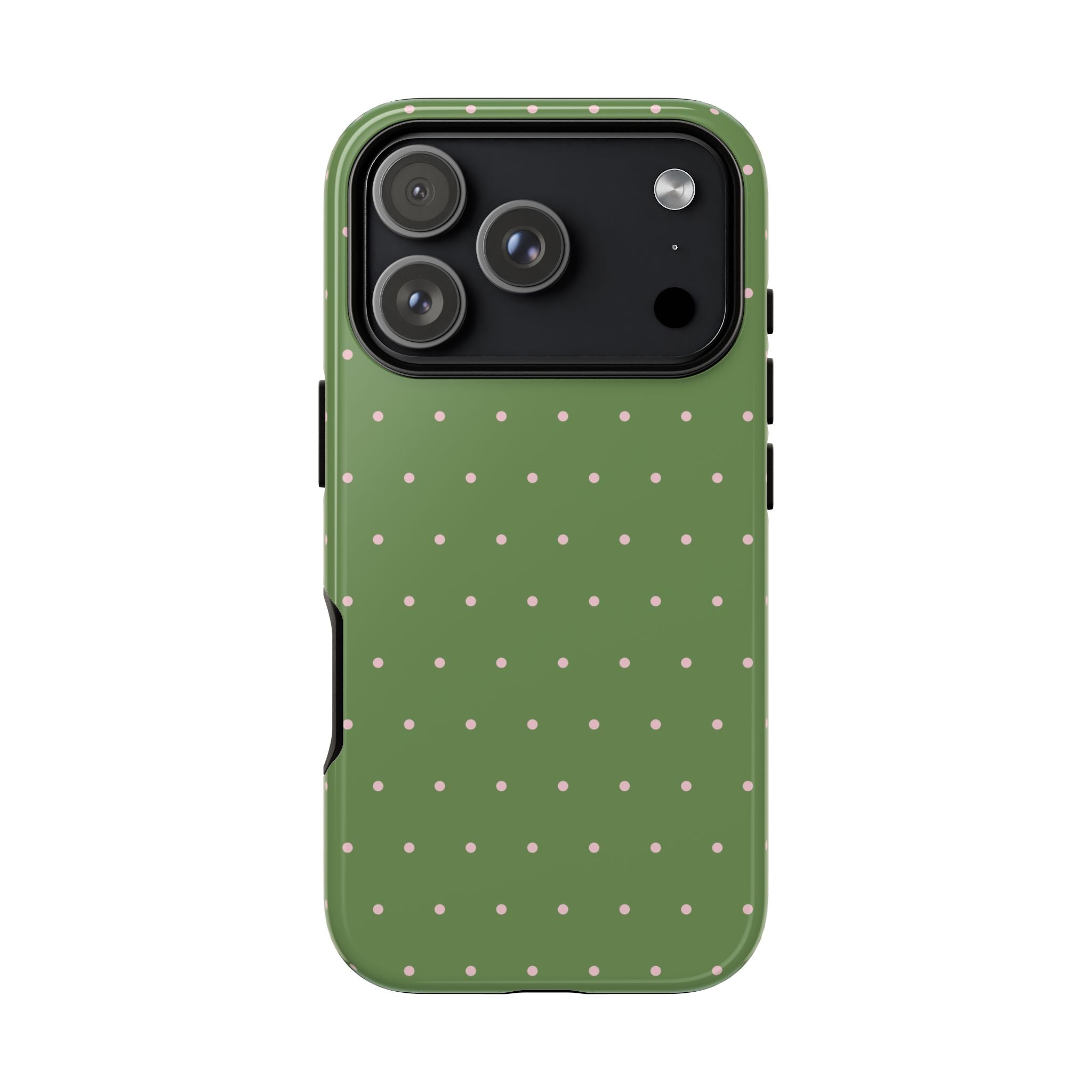 Matcha Green & Pink Polka Dot Phone Case