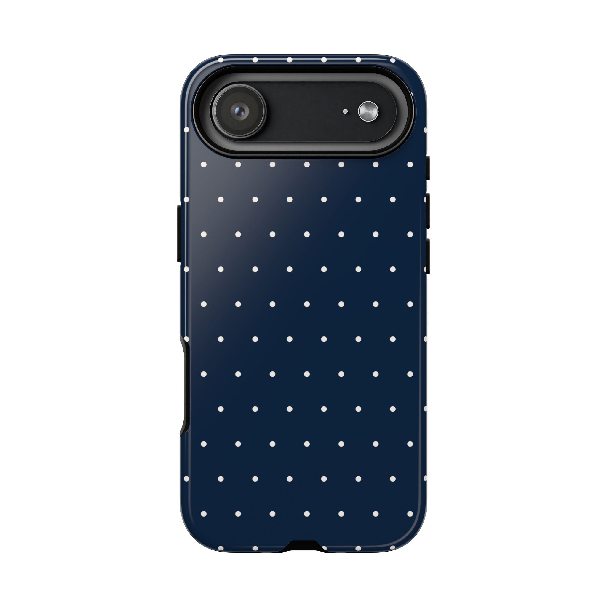 Navy Blue & Cream Polka Dot Phone Case