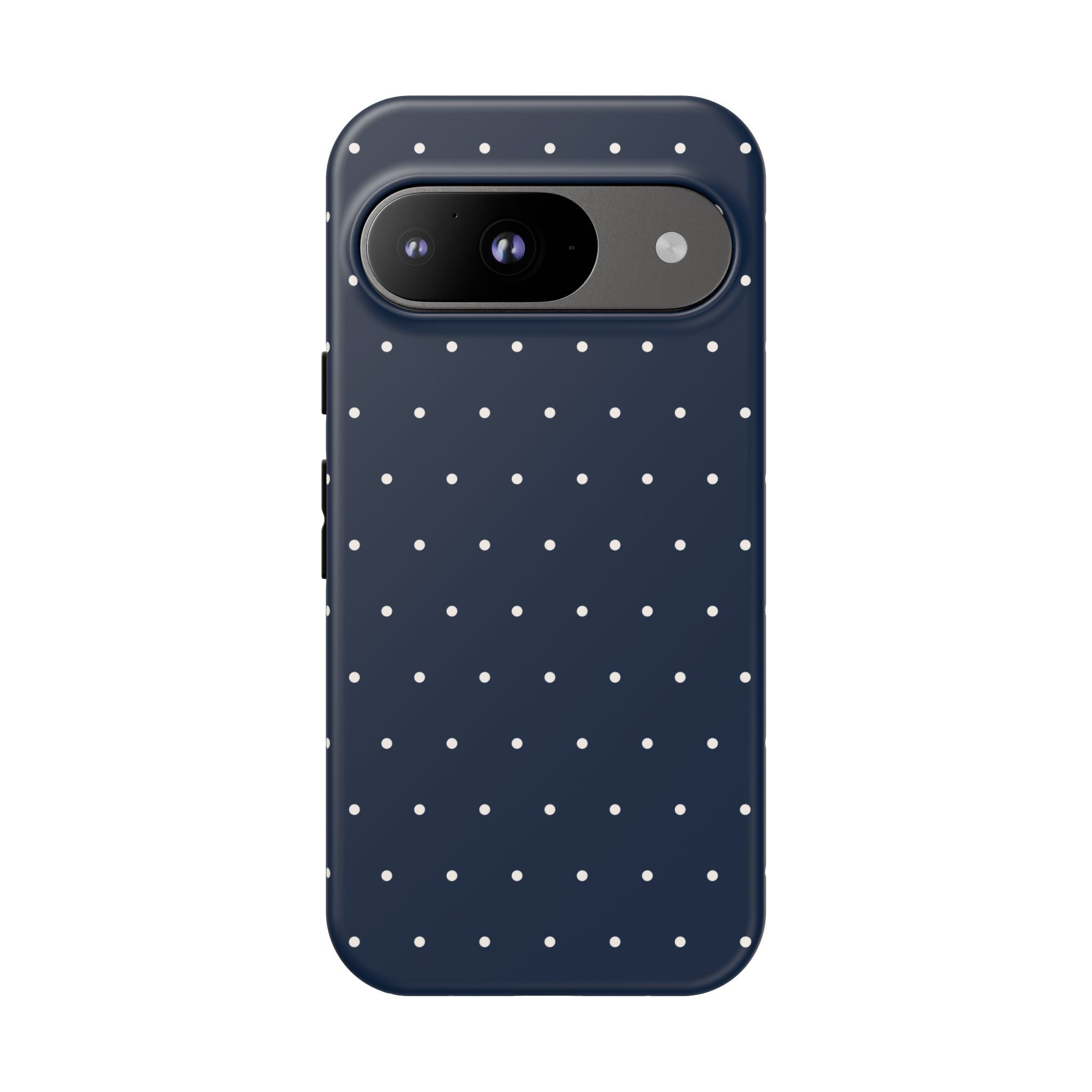 Navy Blue & Cream Polka Dot Phone Case