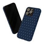 Navy Blue & Cream Polka Dot Phone Case