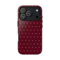 Burgundy Red & Pink Polka Dot Phone Case