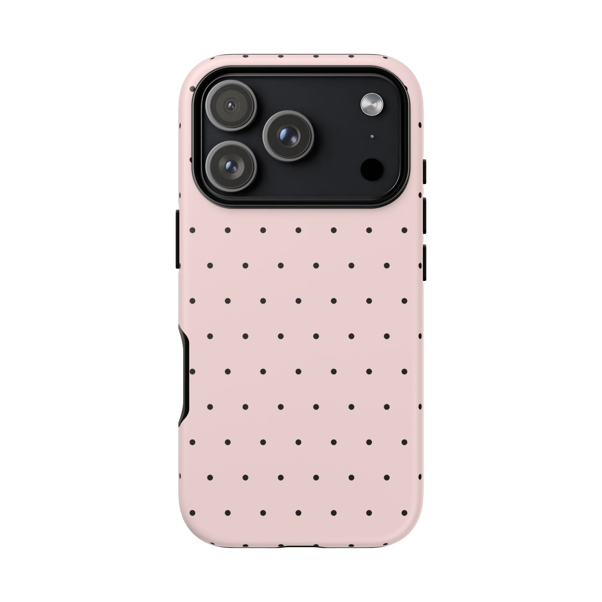Baby Pink & Black Polka Dot Phone Case
