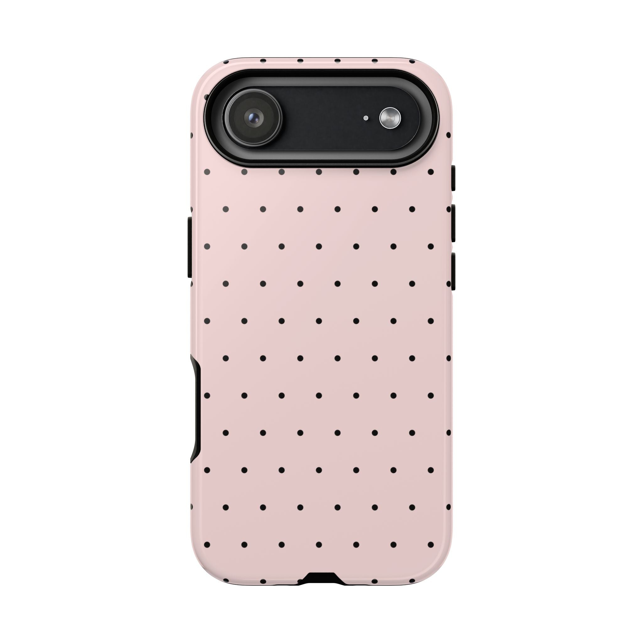 Baby Pink & Black Polka Dot Phone Case
