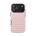 Baby Pink & Black Polka Dot Phone Case