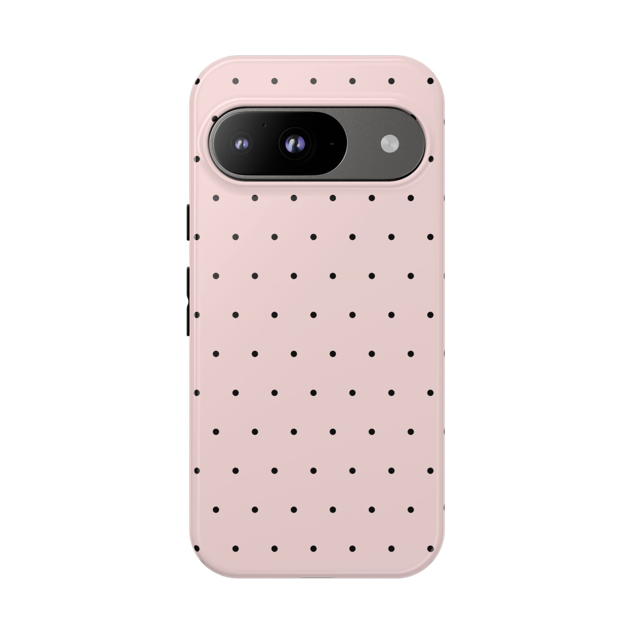 Baby Pink & Black Polka Dot Phone Case