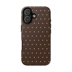 Choco Brown & Pale Yellow Polka Dot Phone Case