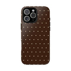 Choco Brown & Pale Yellow Polka Dot Phone Case