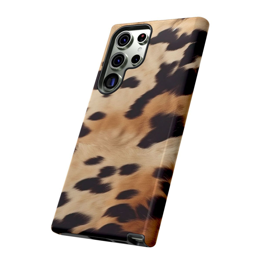 Tan Cow Print Phone Case
