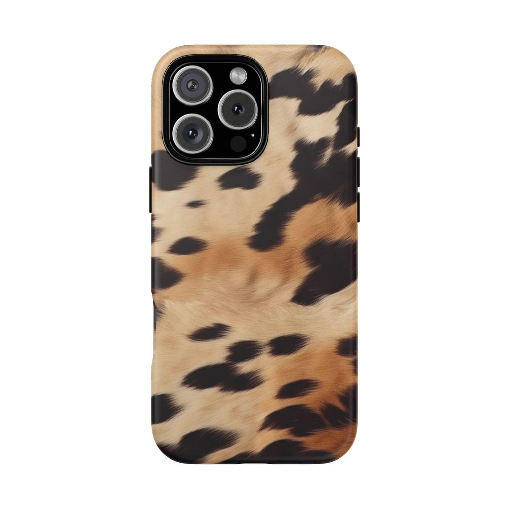 Tan Cow Print Phone Case