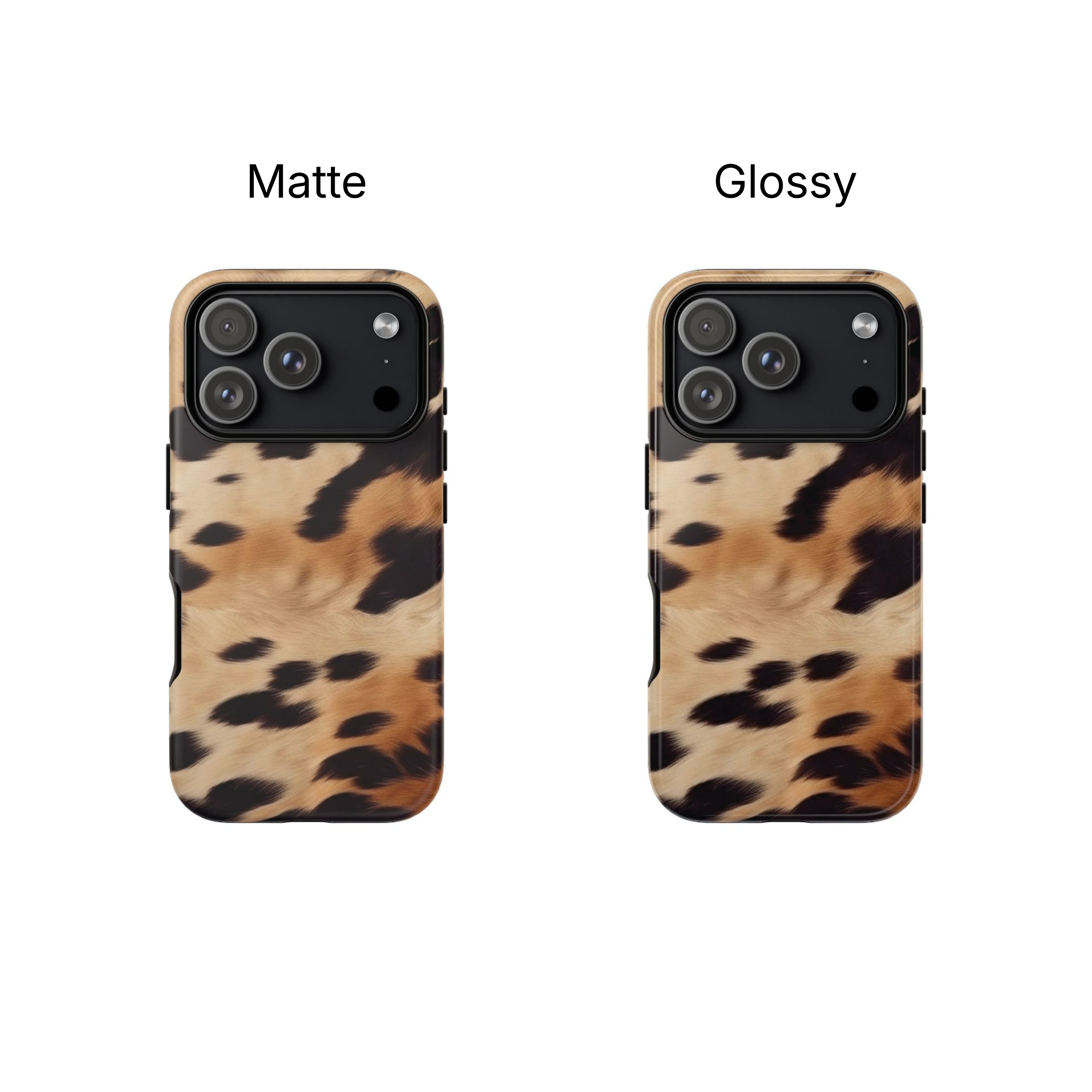 Tan Cow Print Phone Case