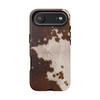 Cream Cow Print Phone Case