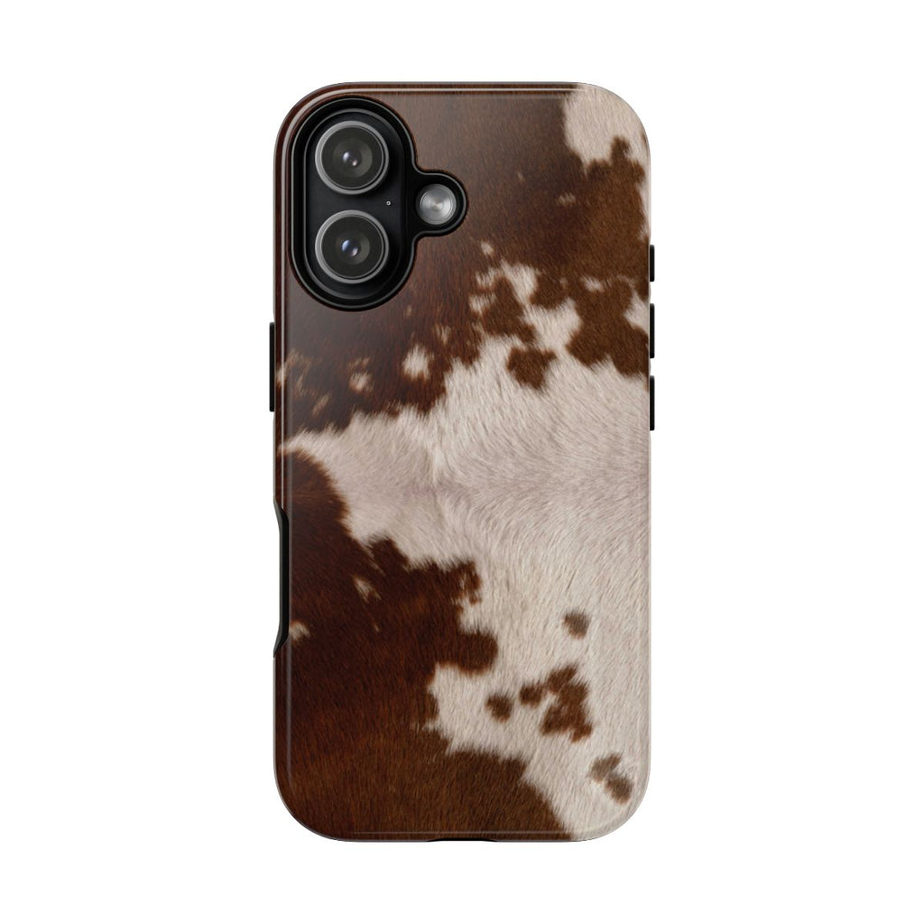Cream Cow Print Phone Case