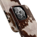 Cream Cow Print Phone Case