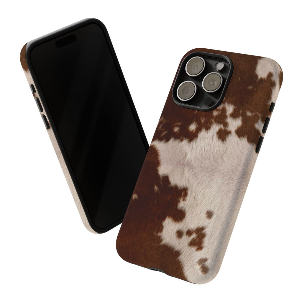 Cream Cow Print Phone Case