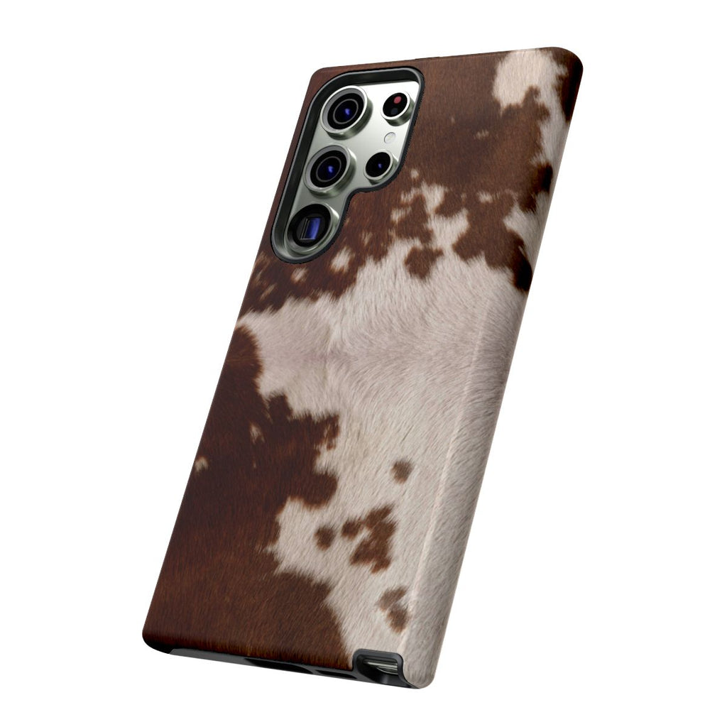 Cream Cow Print Phone Case