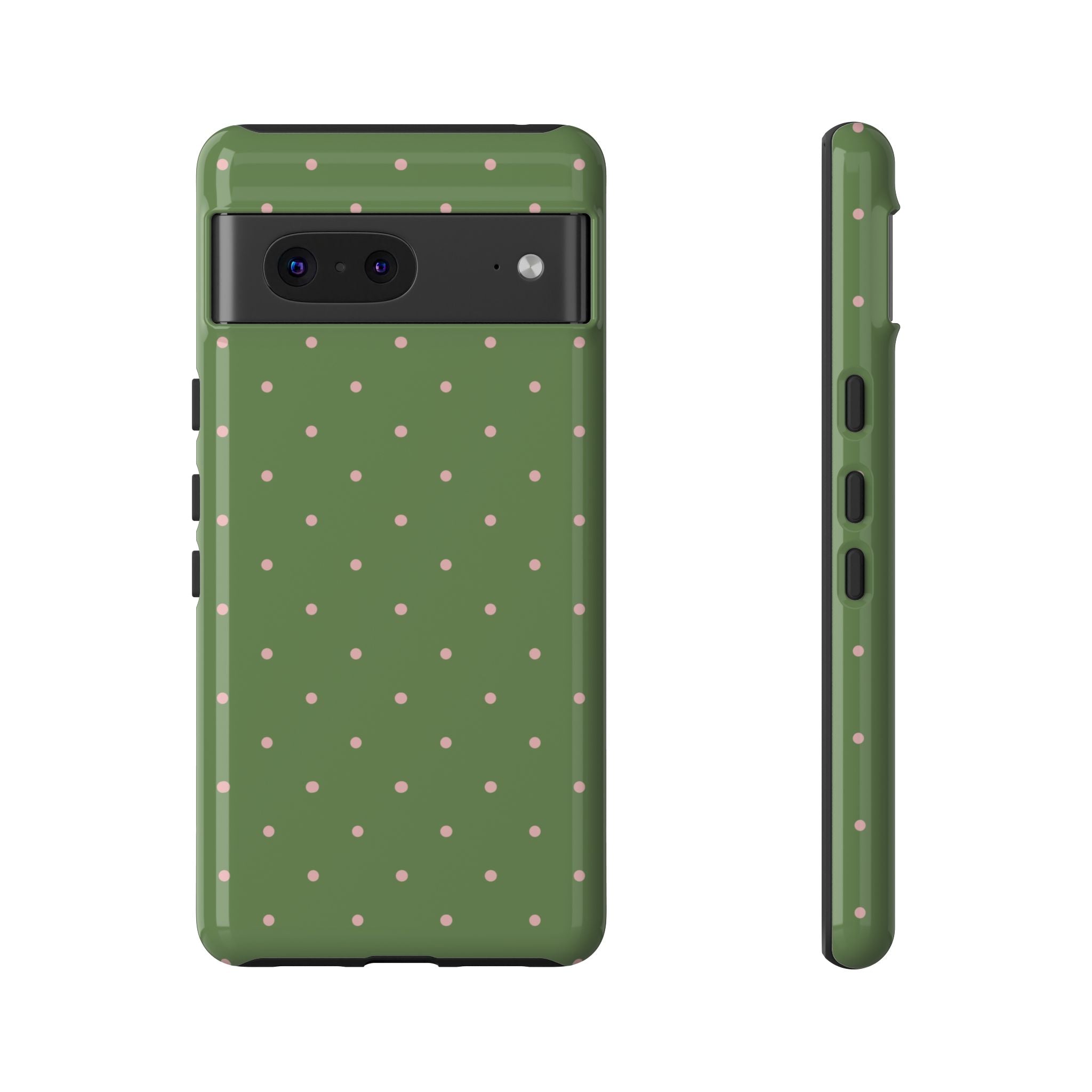 Matcha Green & Pink Polka Dot Phone Case