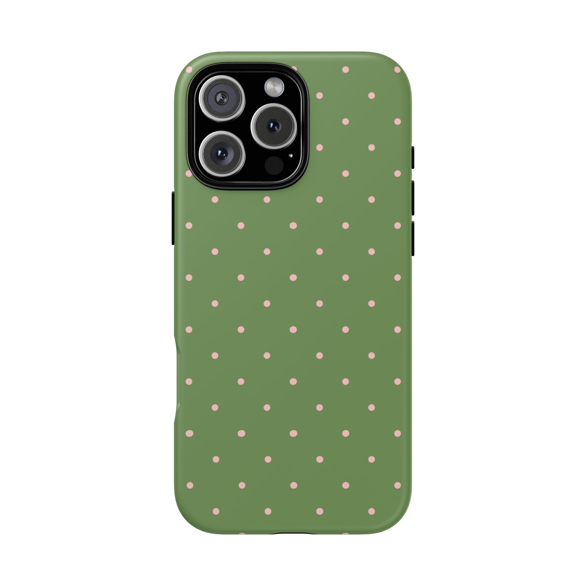 Matcha Green & Pink Polka Dot Phone Case