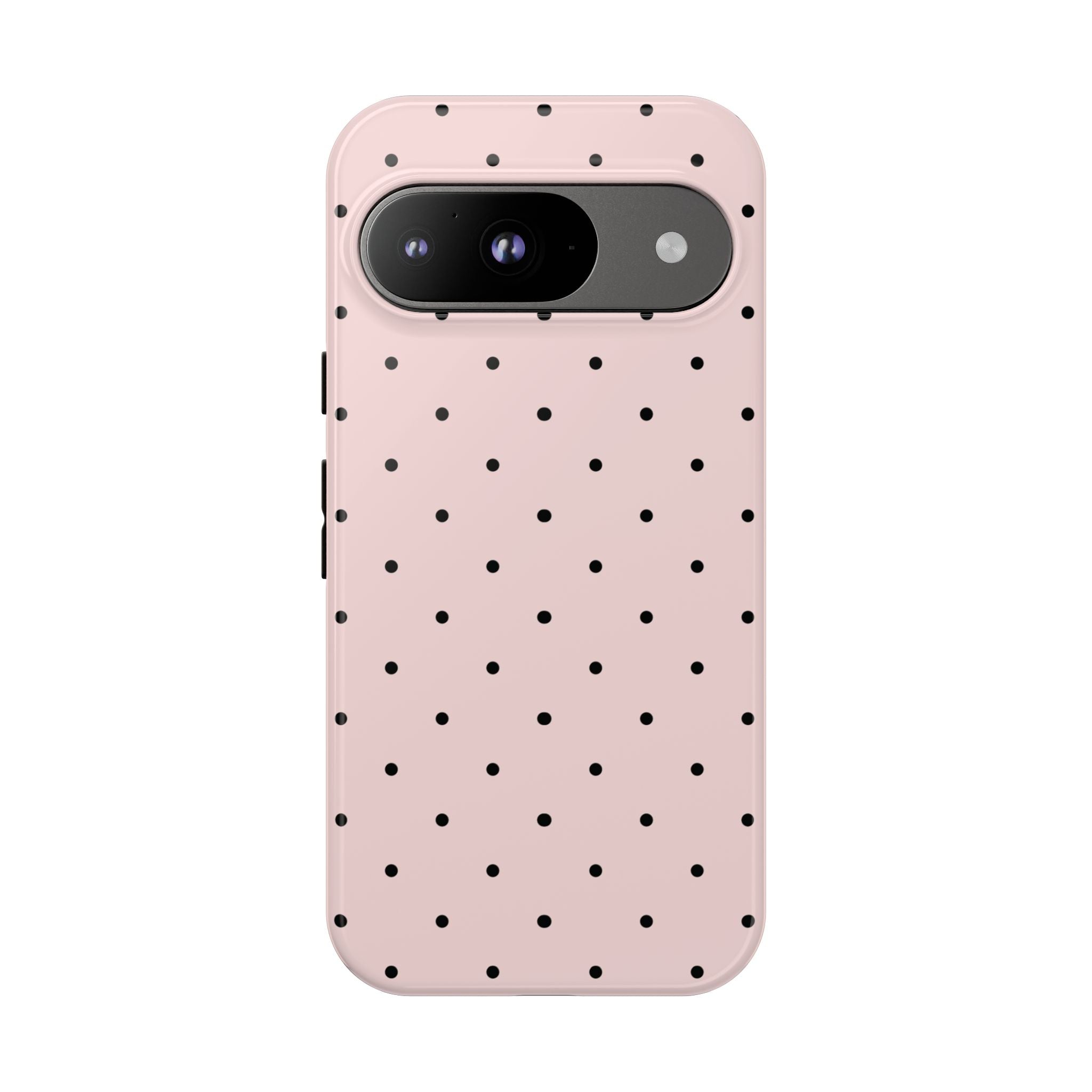 Baby Pink & Black Polka Dot Phone Case