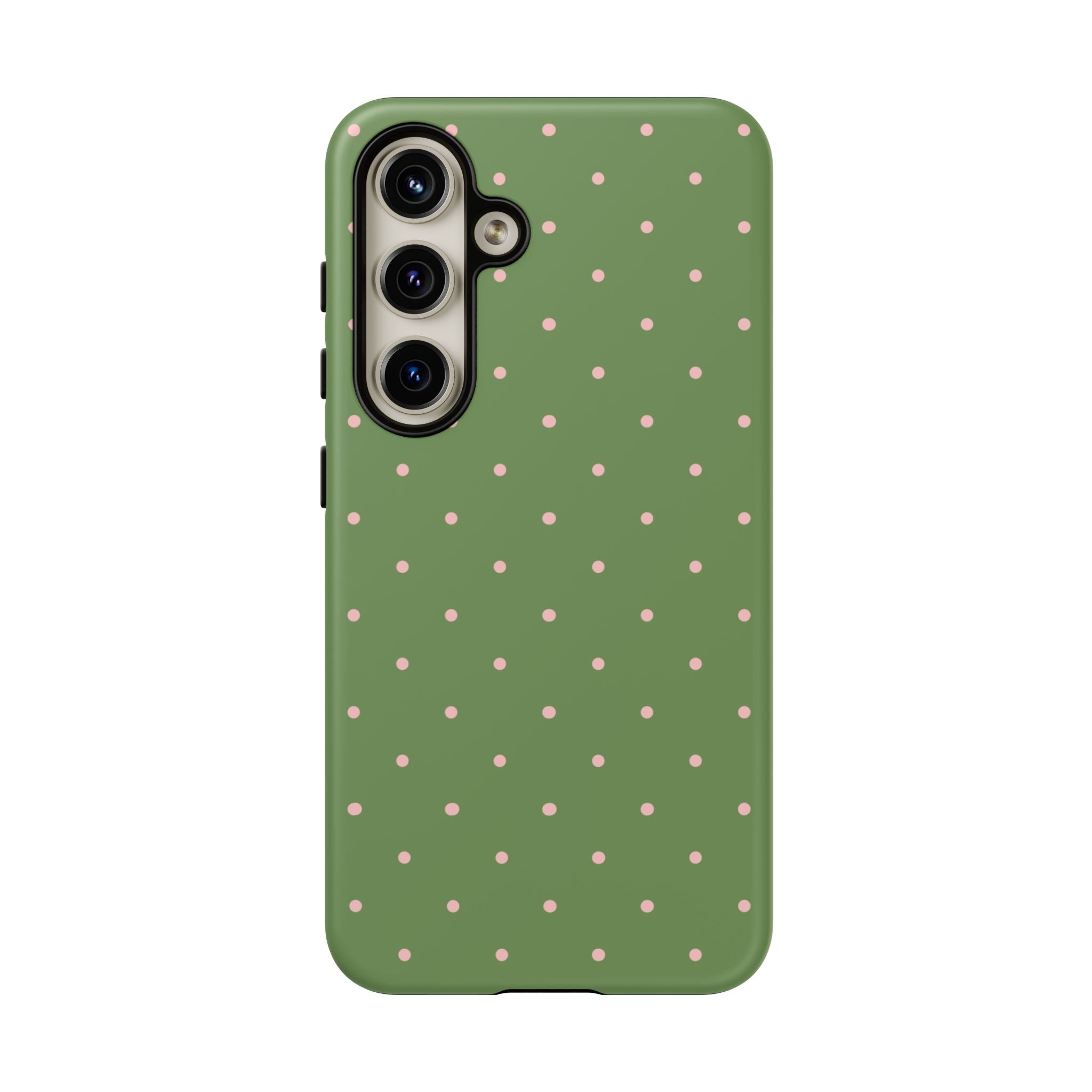Matcha Green & Pink Polka Dot Phone Case