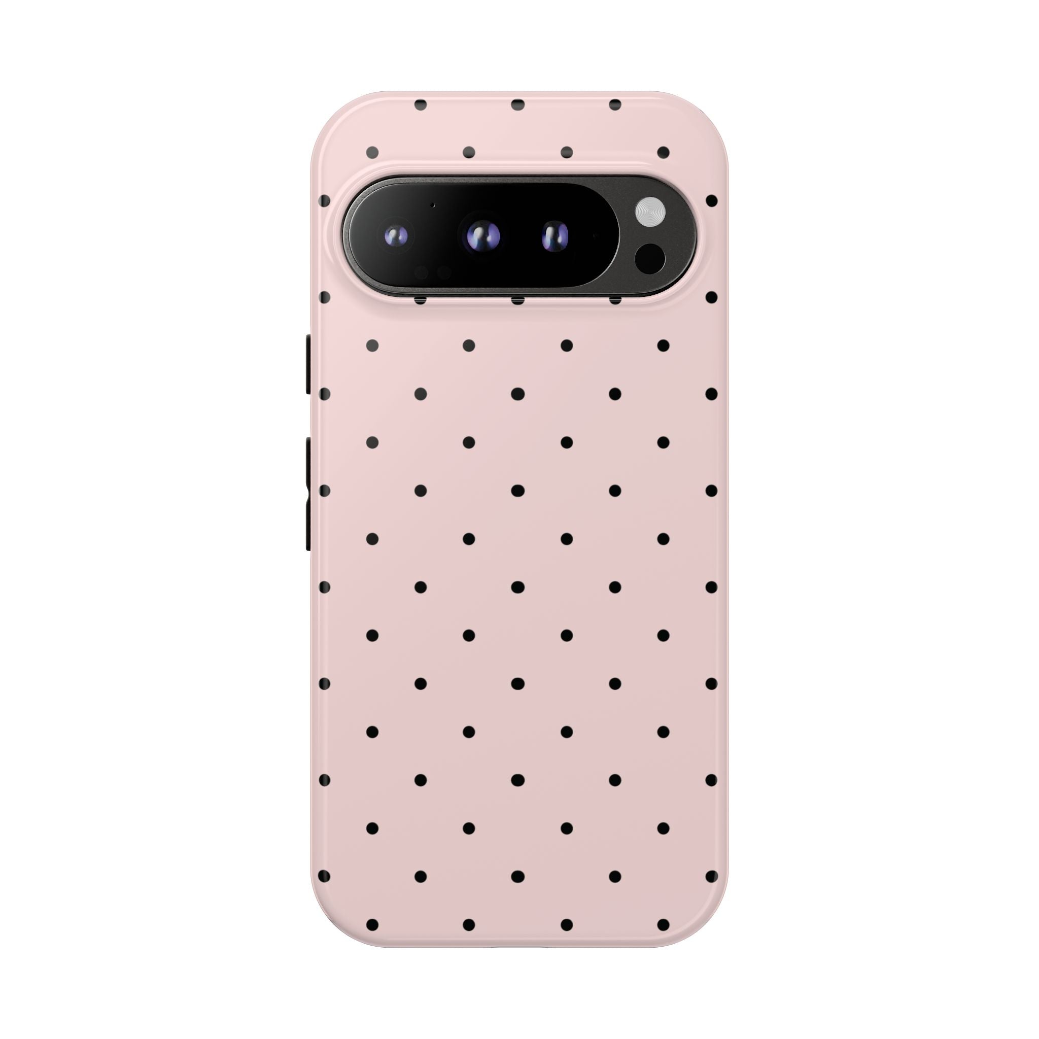 Baby Pink & Black Polka Dot Phone Case