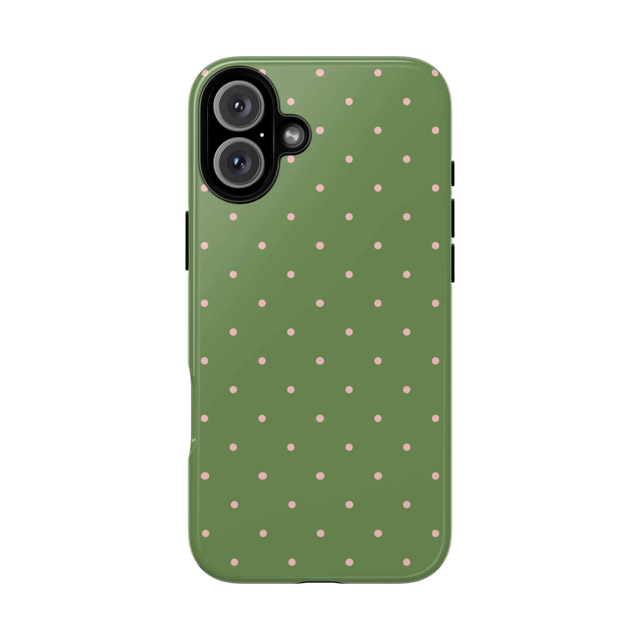 Matcha Green & Pink Polka Dot Phone Case