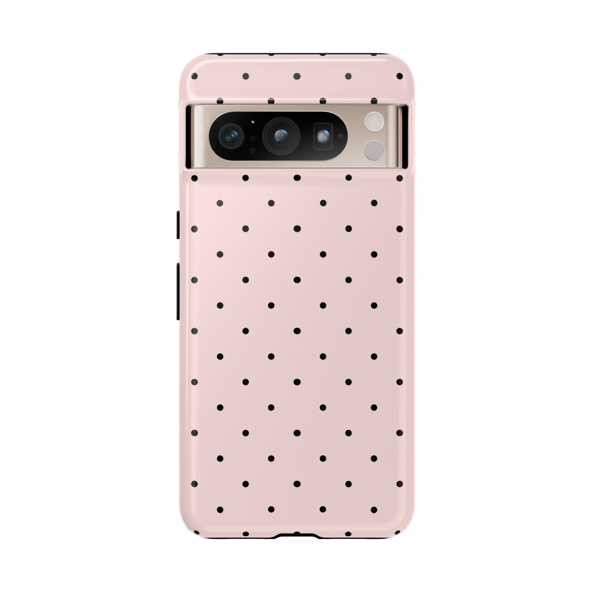 Baby Pink & Black Polka Dot Phone Case