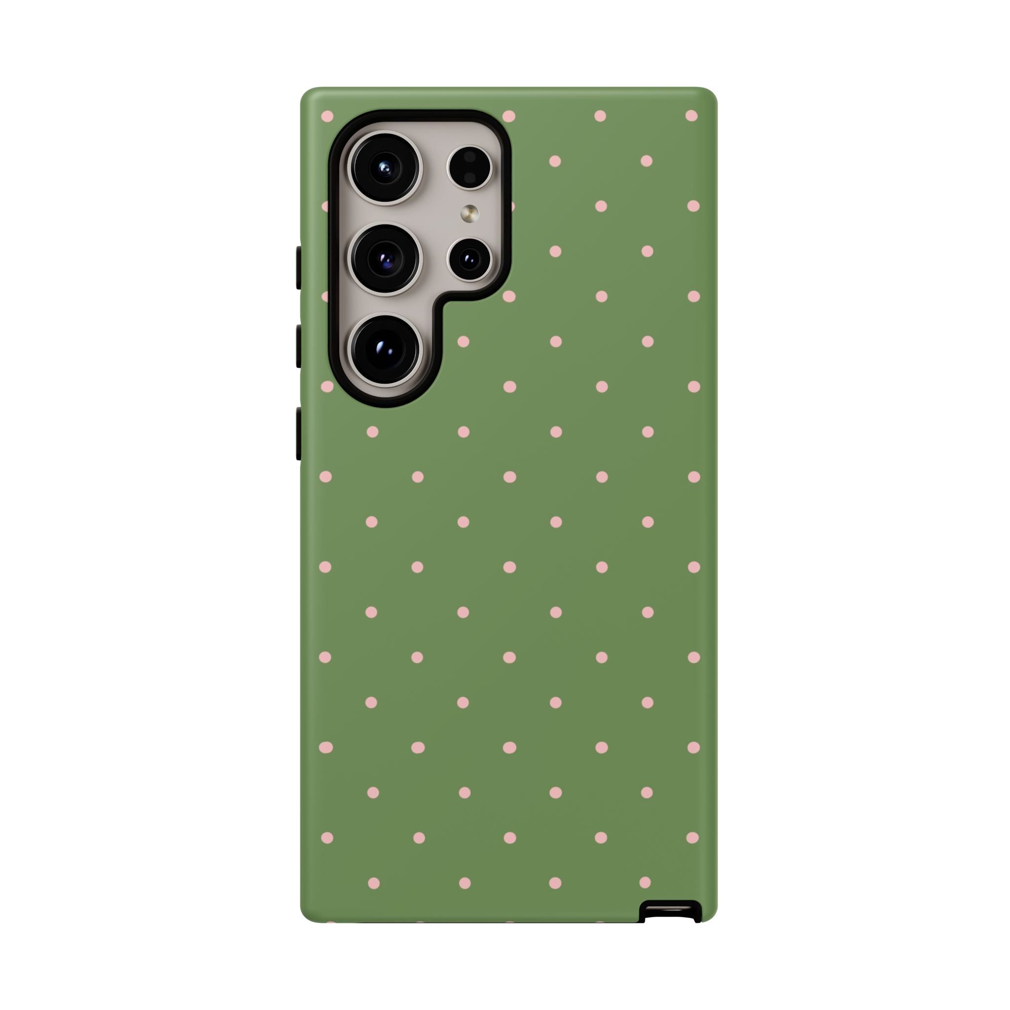 Matcha Green & Pink Polka Dot Phone Case